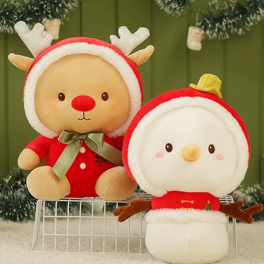 Hot Peluche De Noël - Renne Du Père Noël Et Bonhomme De Neige Décorations De Noël Pas Cher | Peluches De Noël