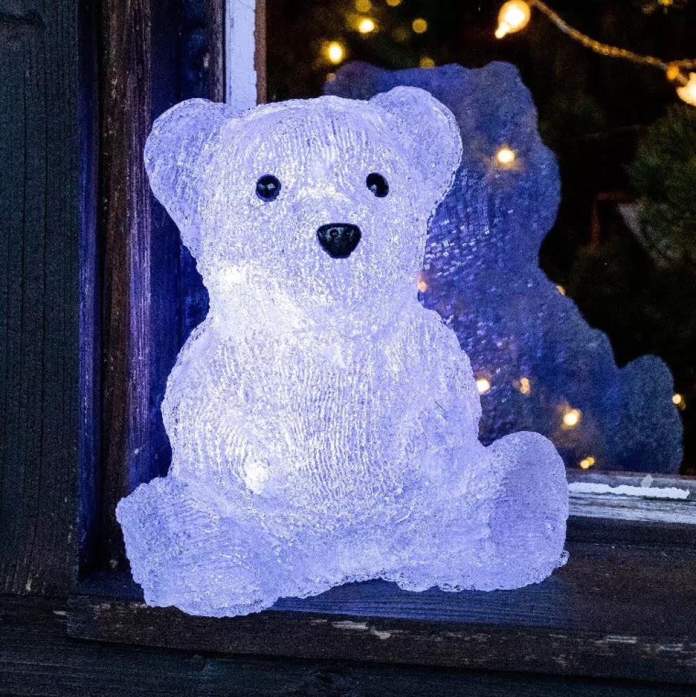 Sale Petit Ourson Acrylique Illuminé Personnages Illuminés De Noël