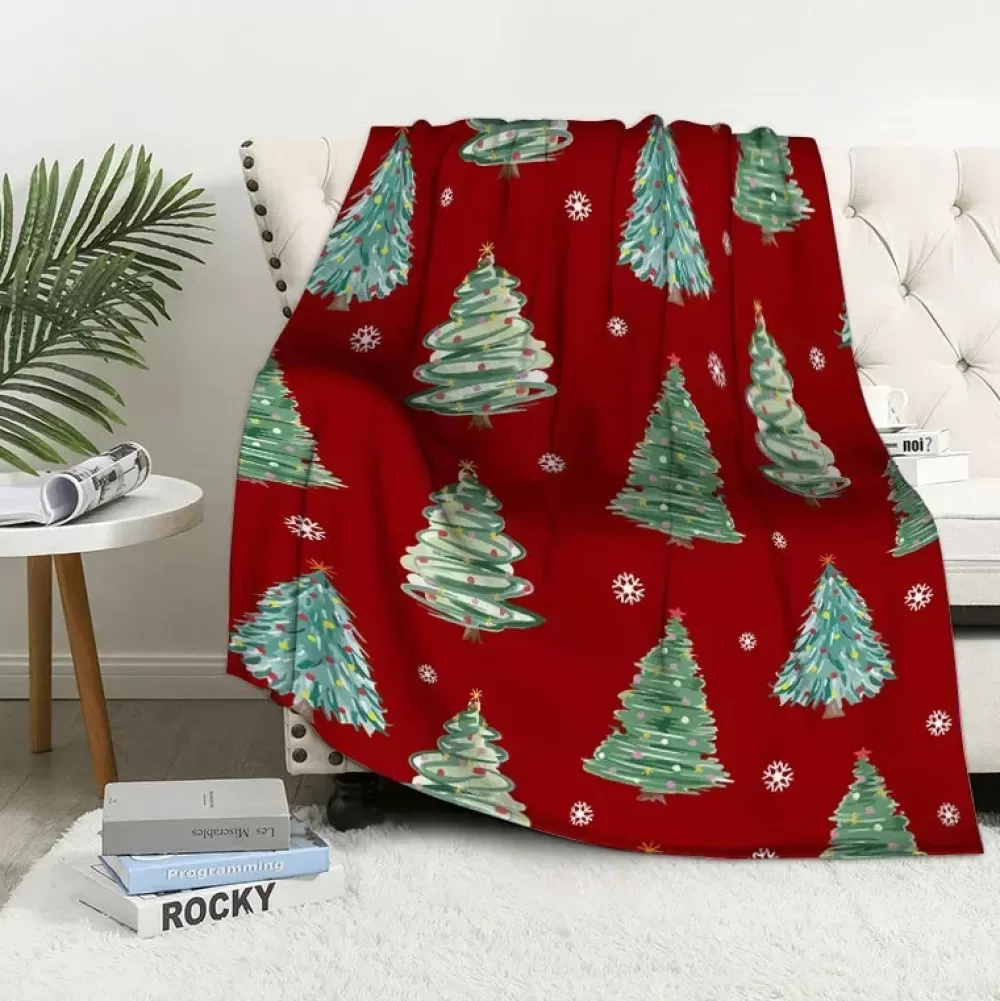 Cheap Plaid De Noël Rouge Plaids De Noël