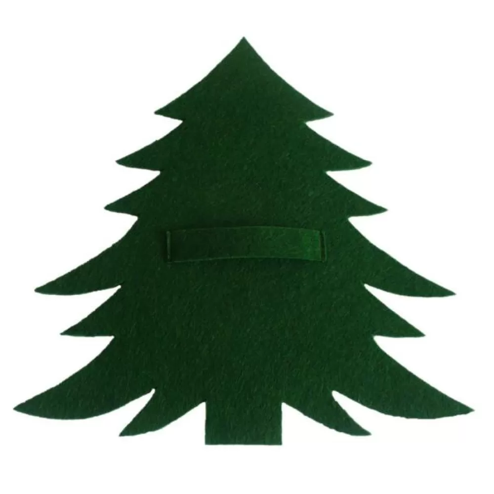 Hot Porte Couvert Feutrine Noël - Sapin De Noël Portes-Couverts De Noël | Décorations De Noël Vertes