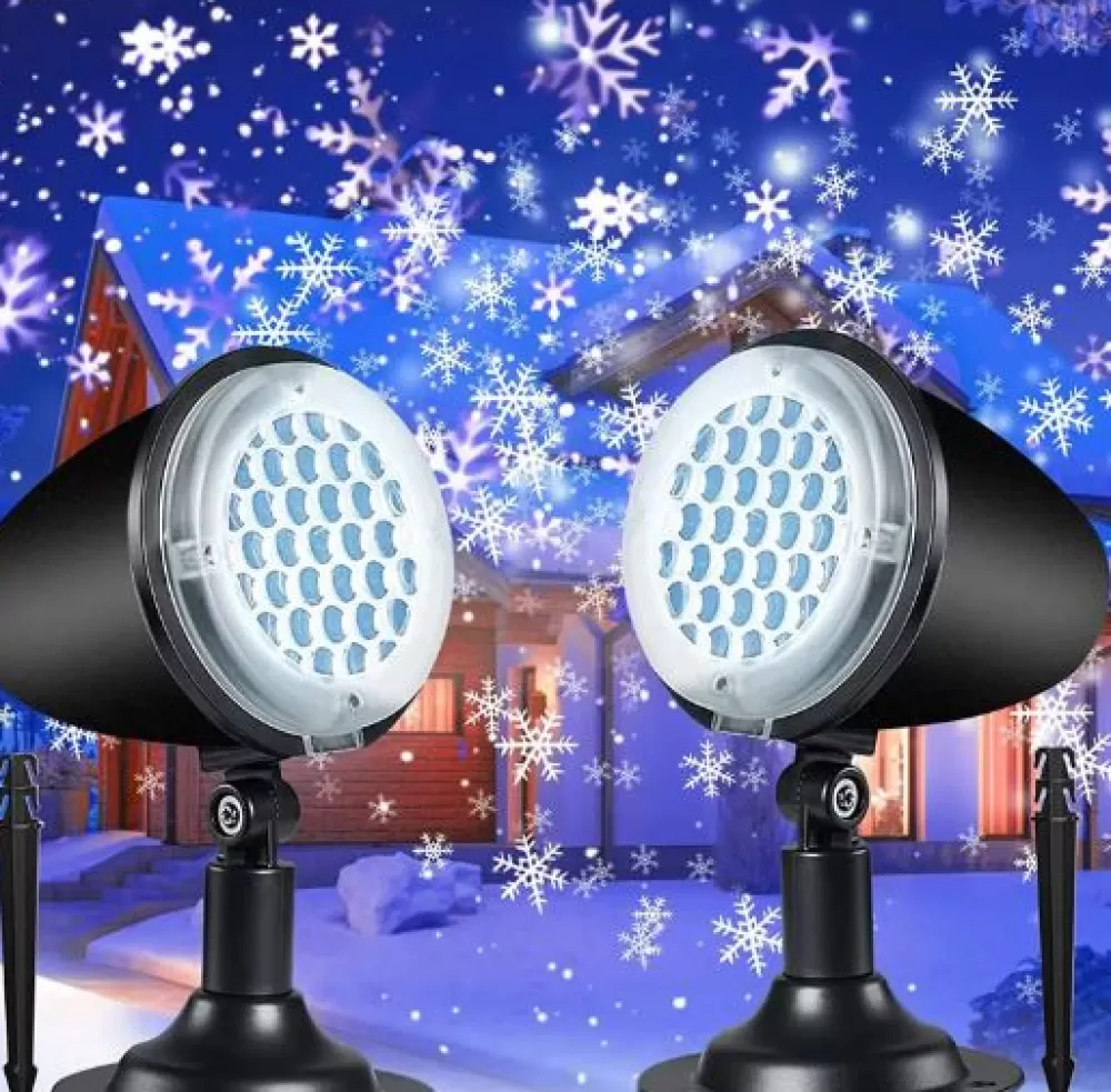 Clearance Projecteur Noël Flocons De Neige Projecteurs De Noël