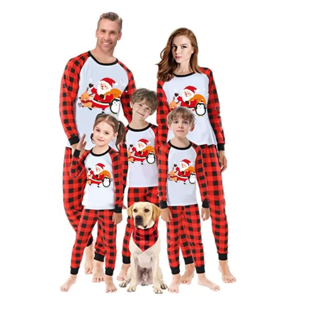 Cheap Pyjamas De Noël Famille Motif Père Noël Pyjamas De Noël