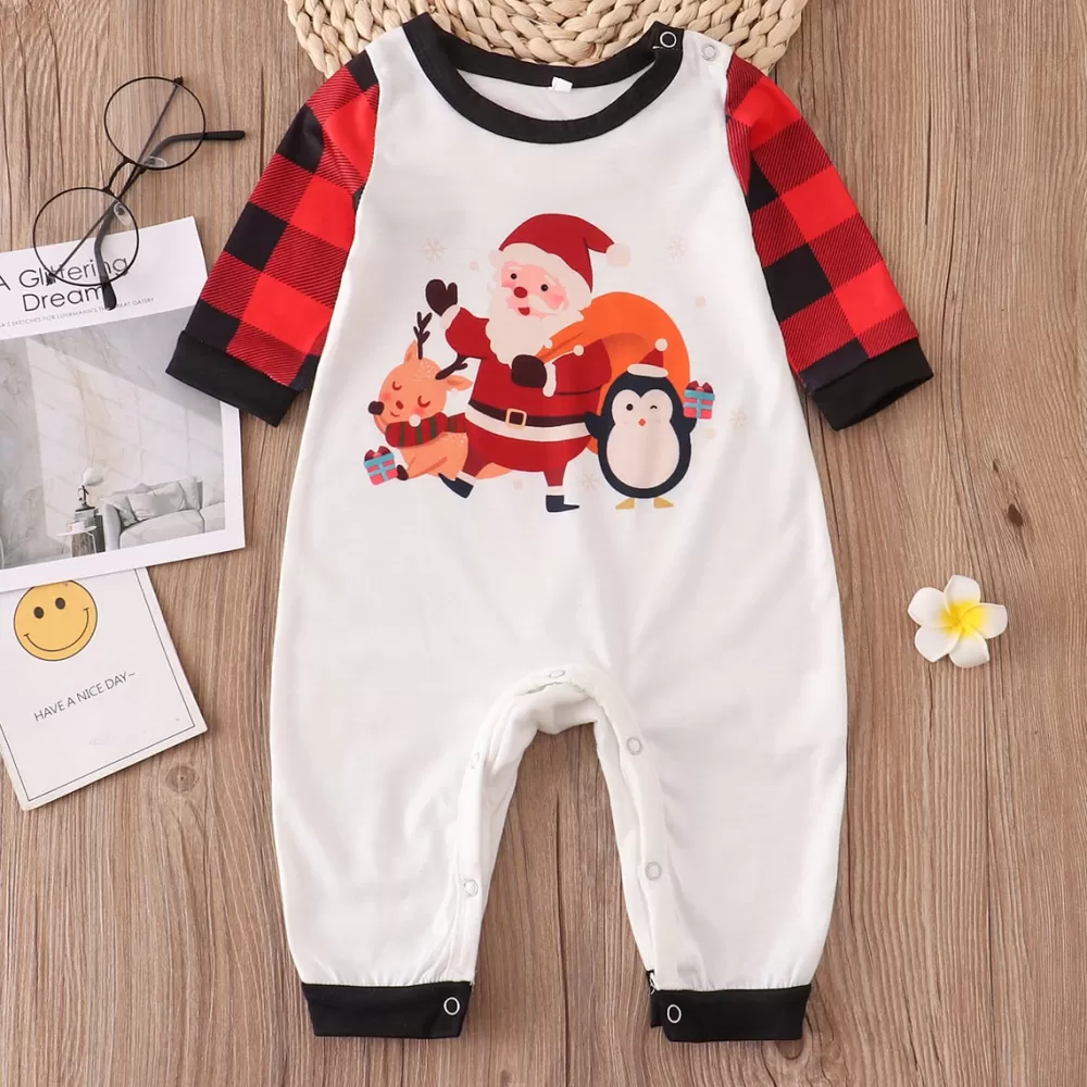 Cheap Pyjamas De Noël Famille Motif Père Noël Pyjamas De Noël