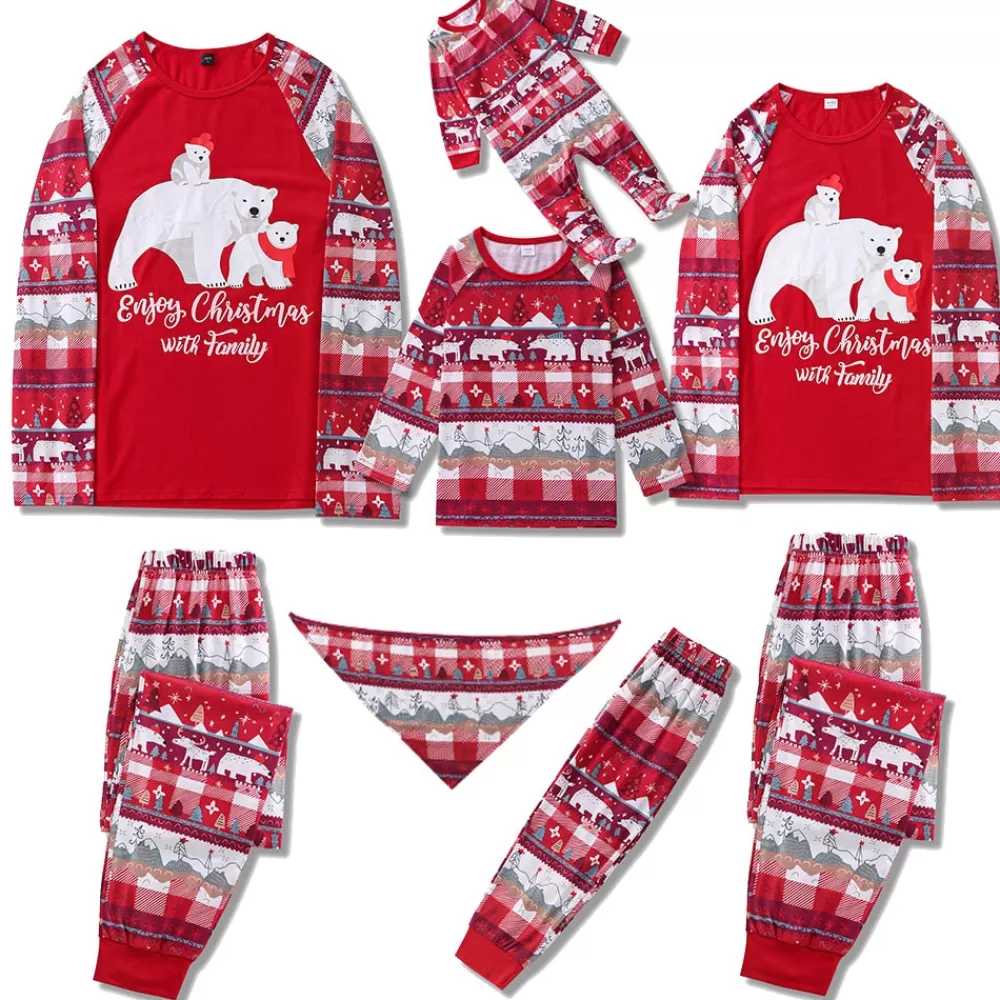 Discount Pyjamas Ensemble Noël Famille : Ours Blancs Pyjamas De Noël | Décorations De Noël Scandinaves