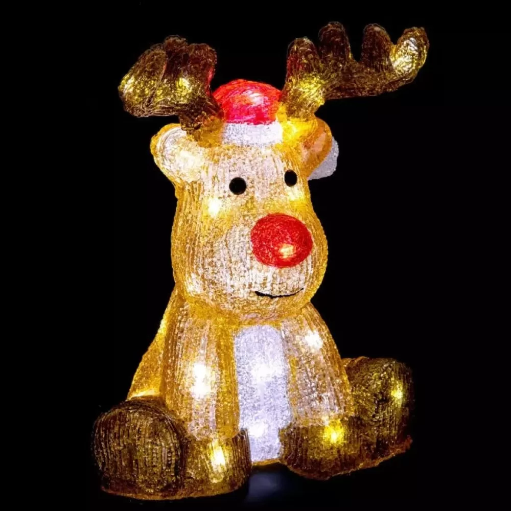 New Renne Lumineux De Noël En Acrylique Personnages Illuminés De Noël