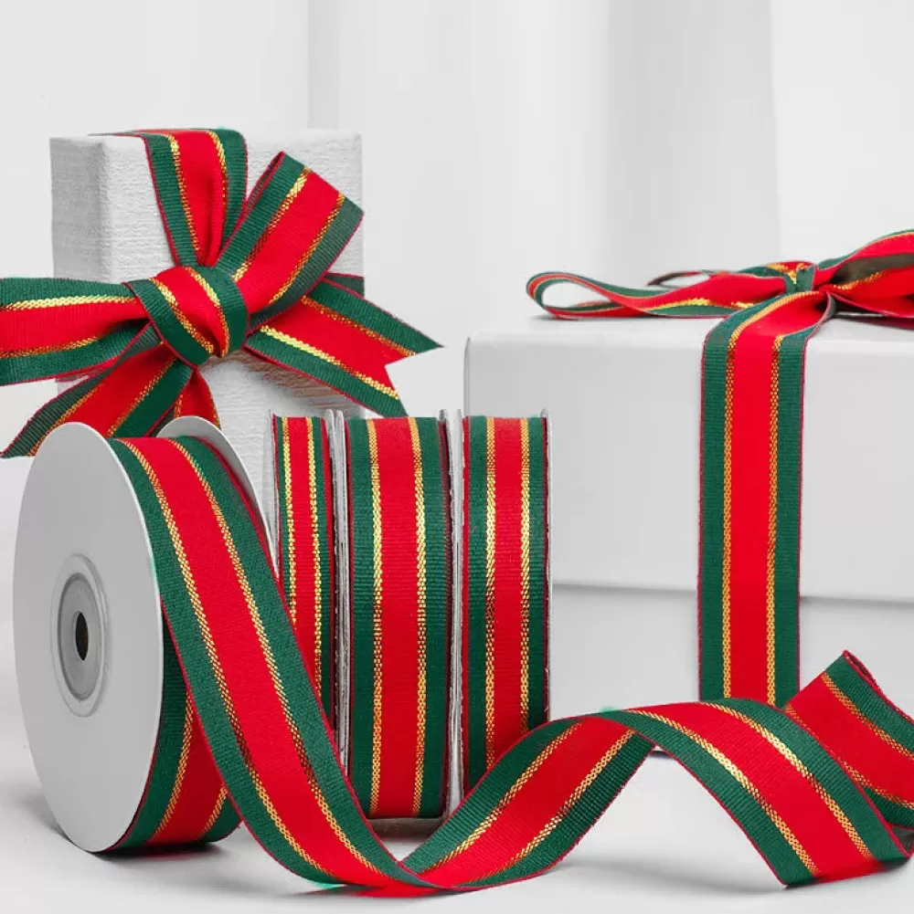 Sale Ruban Noël Rouge Et Vert Rubans De Noël | Décorations De Noël Vertes