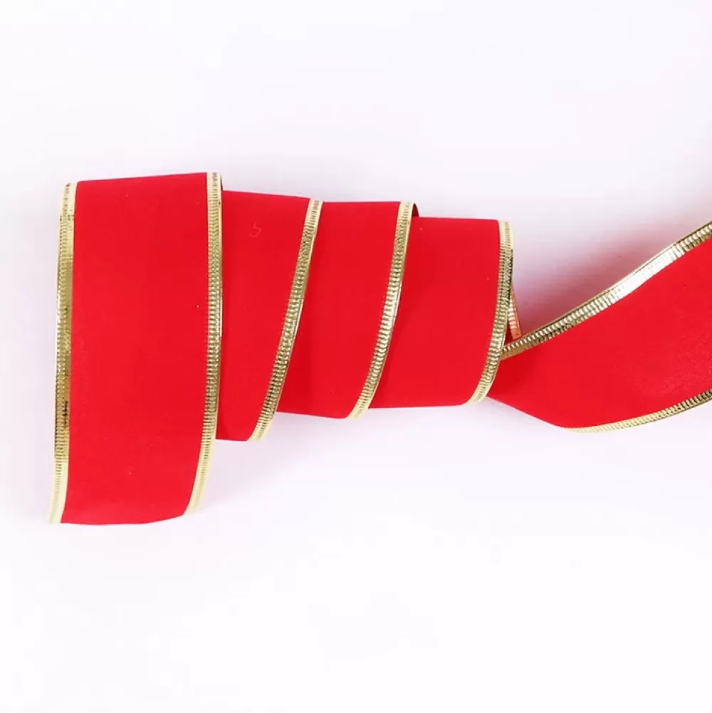 Store Ruban Rouge De Noël - 10 Mètres Rubans De Noël | Décorations De Noël Rouges