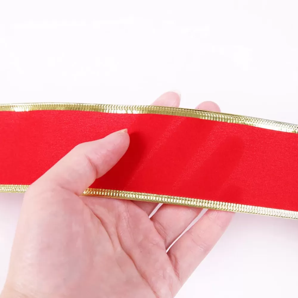 Store Ruban Rouge De Noël - 10 Mètres Rubans De Noël | Décorations De Noël Rouges