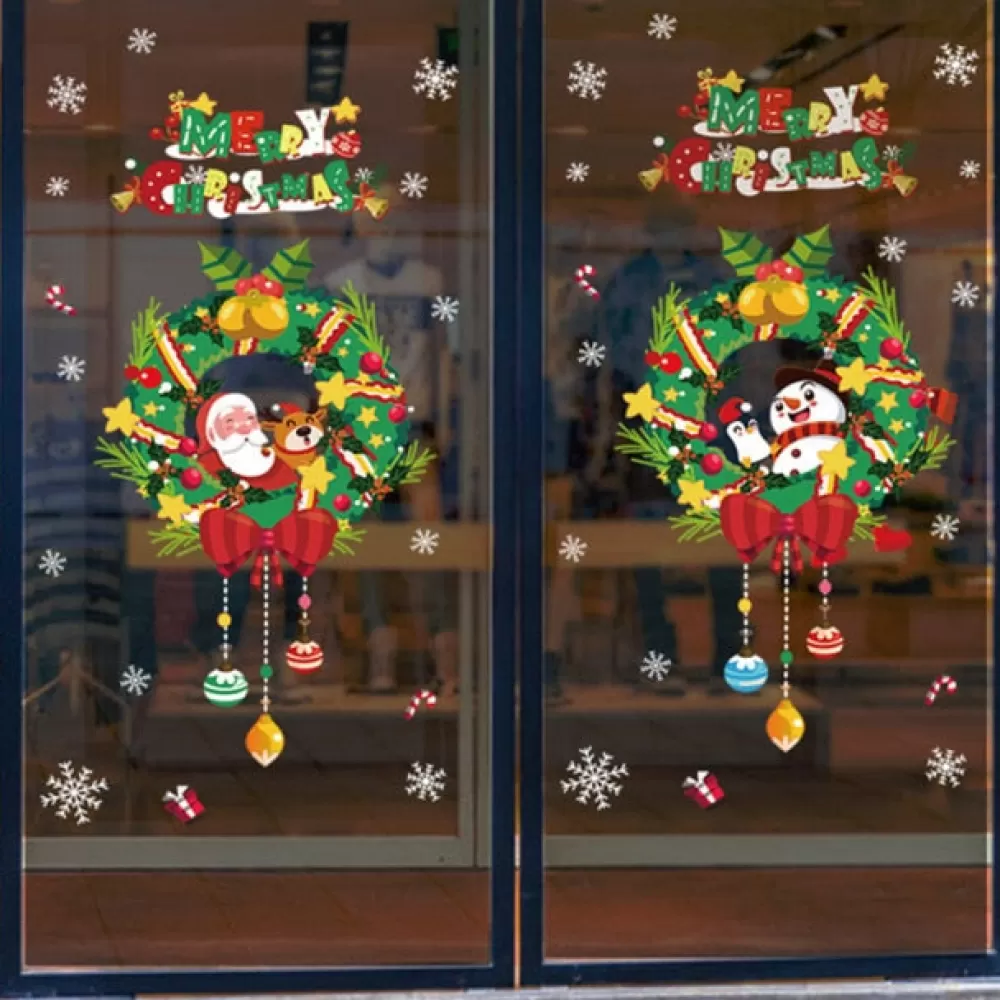 Discount Stickers De Noël - Couronnes De Noël Décorations De Noël Pas Cher | Gommettes Et Stickers De Noël