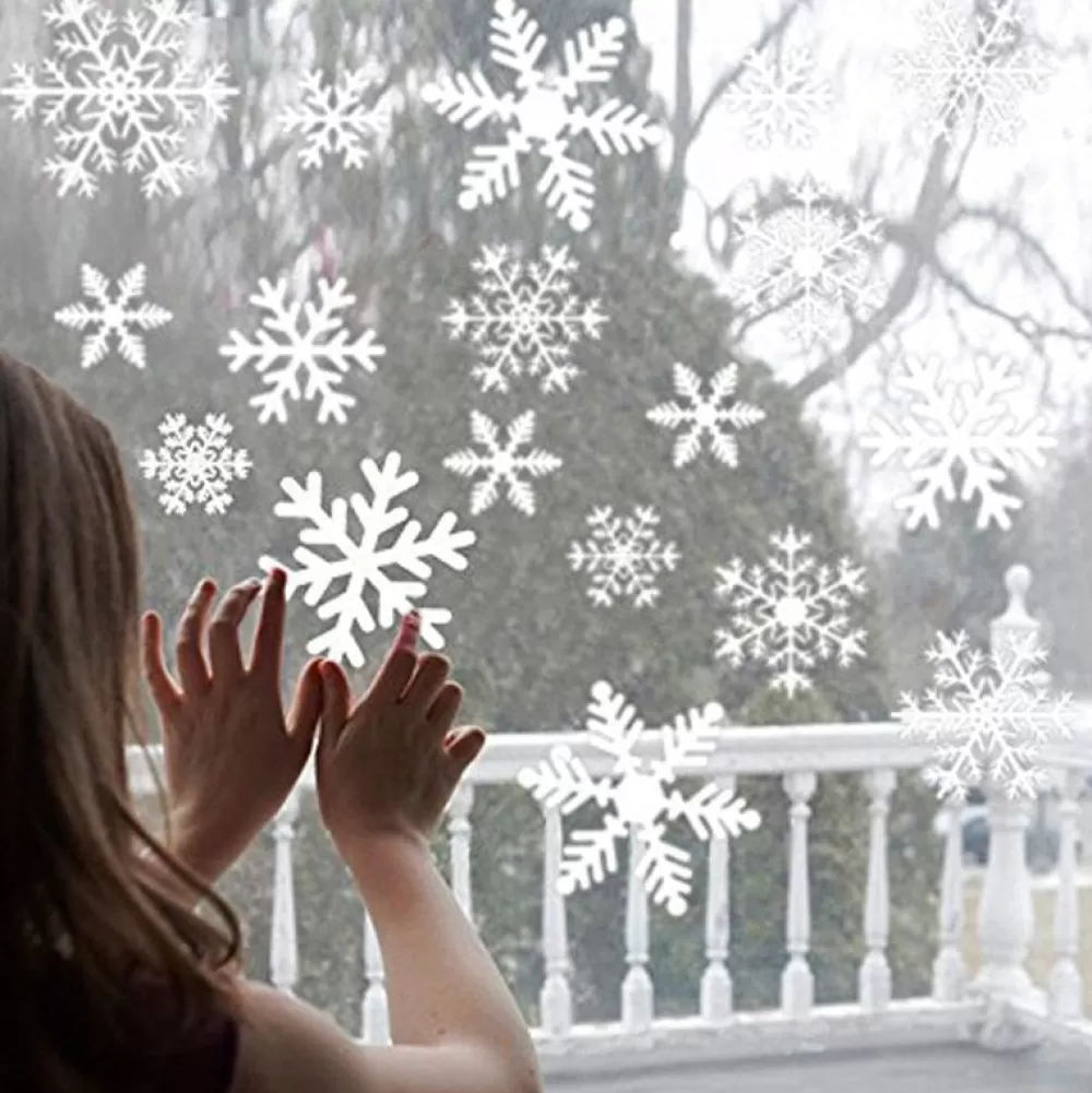 Cheap Stickers De Noël - Flocons De Neige Décorations De Noël Pas Cher | Gommettes Et Stickers De Noël