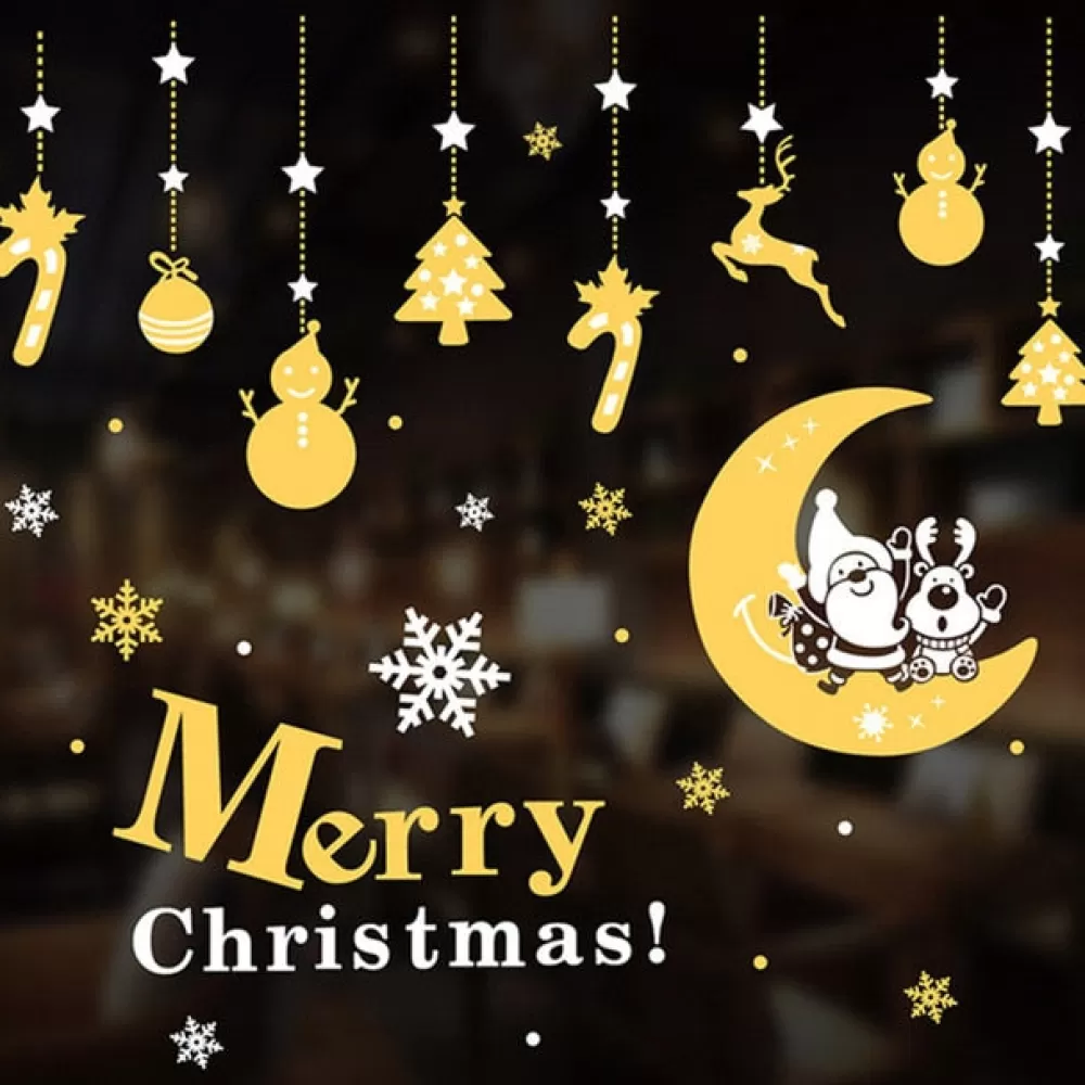 Outlet Stickers De Noël - Lune Décorations De Noël Pas Cher | Gommettes Et Stickers De Noël