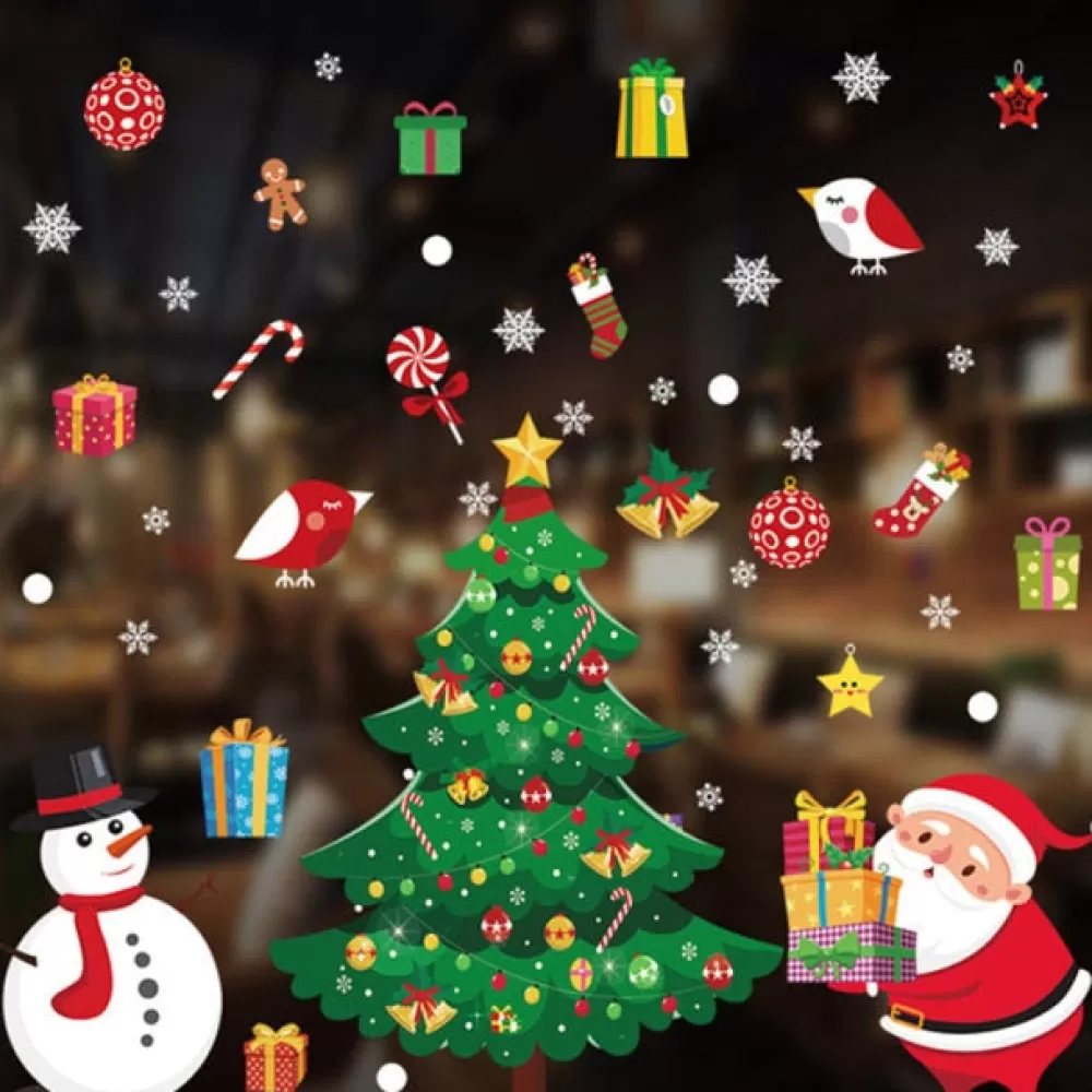 Discount Stickers De Noël - Sapin Et Père Noël Gommettes Et Stickers De Noël