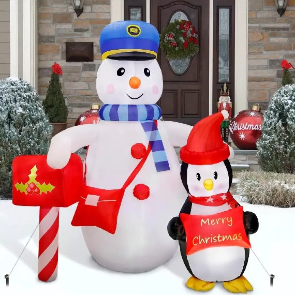 Online Structure De Noël Gonflable - Bonhomme De Neige Facteur Structures Gonflables De Noël