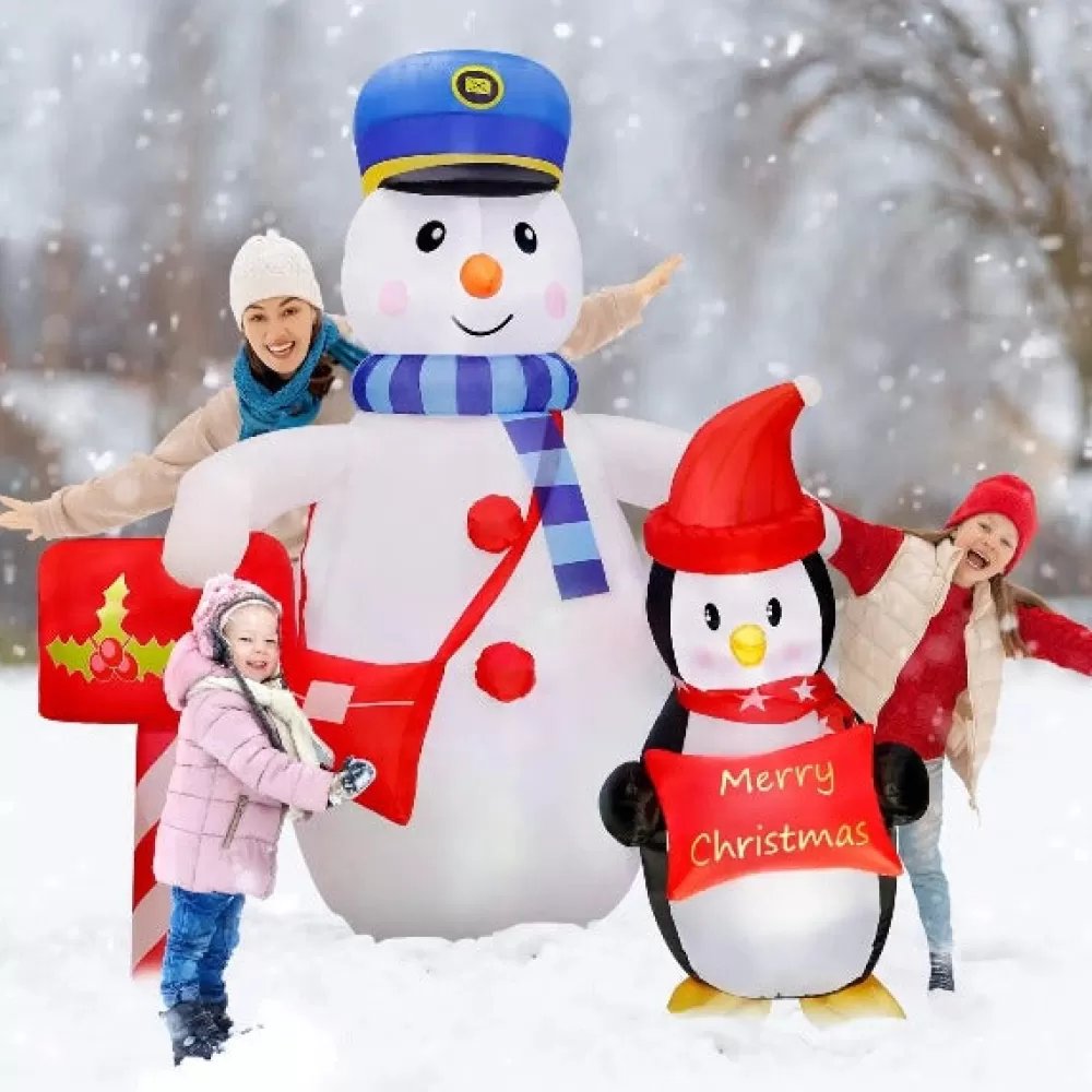Online Structure De Noël Gonflable - Bonhomme De Neige Facteur Structures Gonflables De Noël
