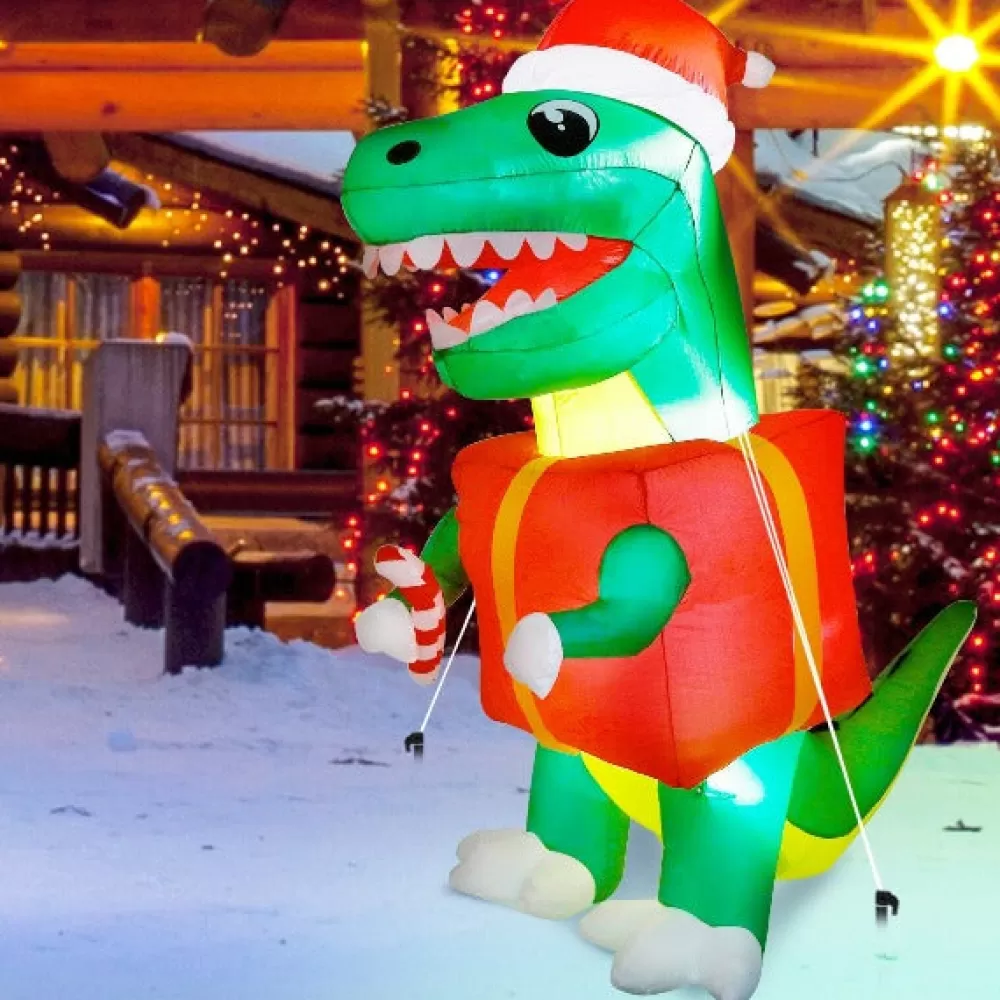 Clearance Structure De Noël Gonflable - Dinosaure De Noël Structures Gonflables De Noël