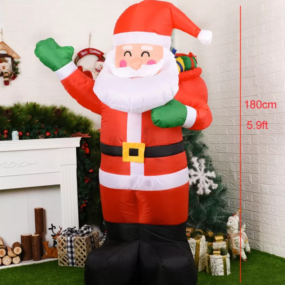 Flash Sale Structure De Noël Gonflable : Père Noël Avec Sa Hotte Structures Gonflables De Noël
