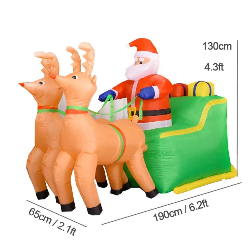 New Structure De Noël Gonflable : Traineau Vert Du Père Noël Structures Gonflables De Noël