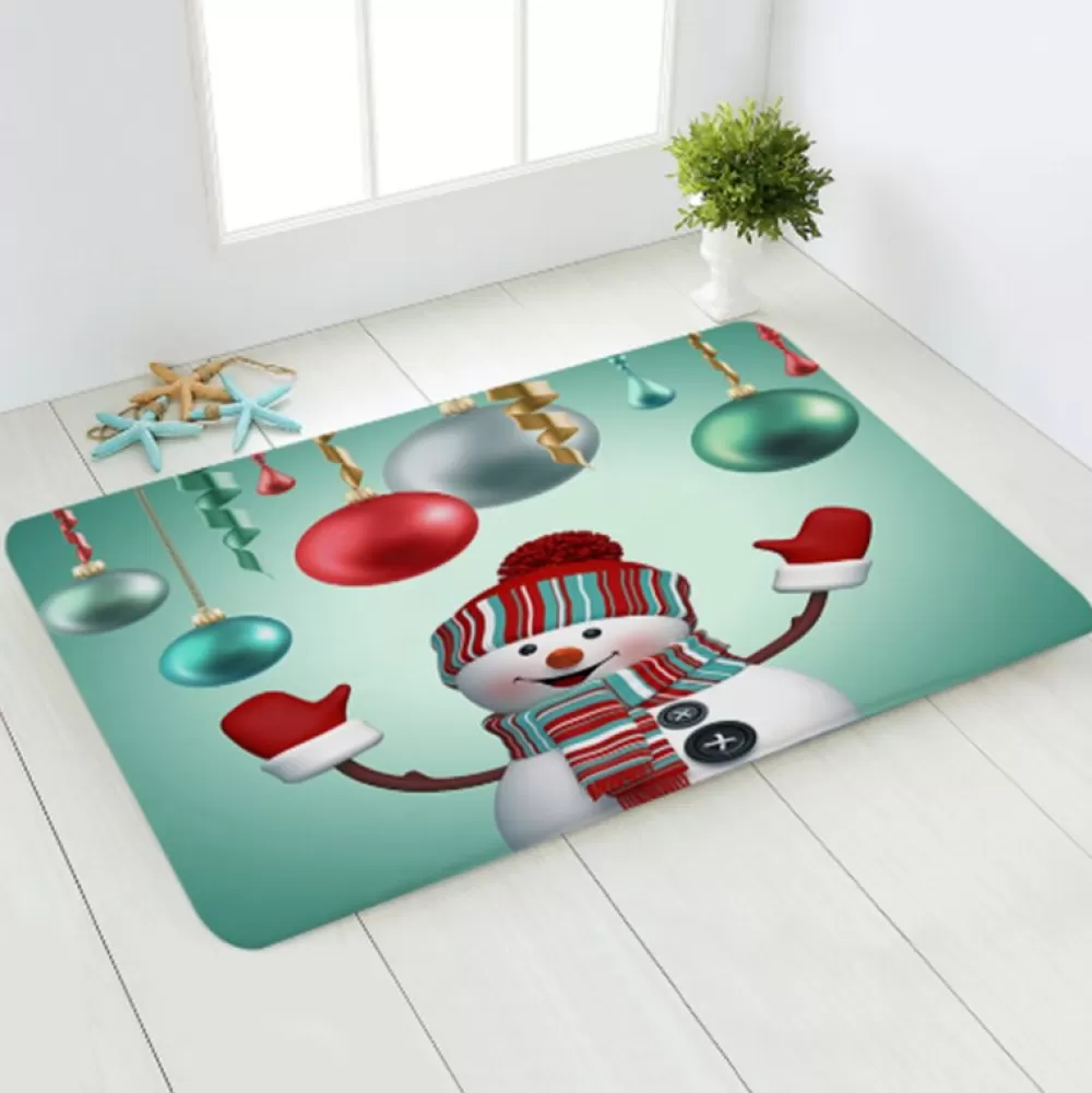 Flash Sale Tapis De Noël - Bonhomme De Neige Heureux Tapis De Noël