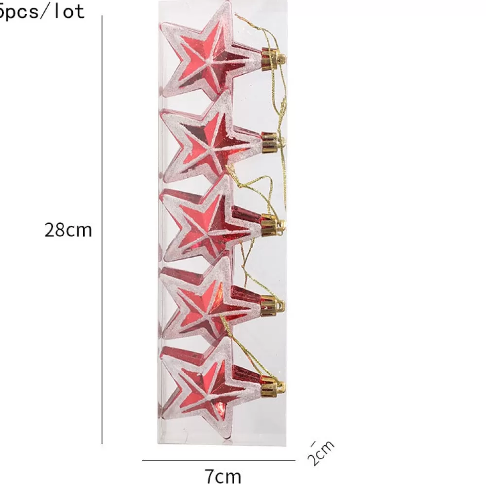 Clearance Étoile De Noël : Etoile Rouge à Cinq Branches Décorations De Noël Pas Cher | Décorations De Noël Rouges