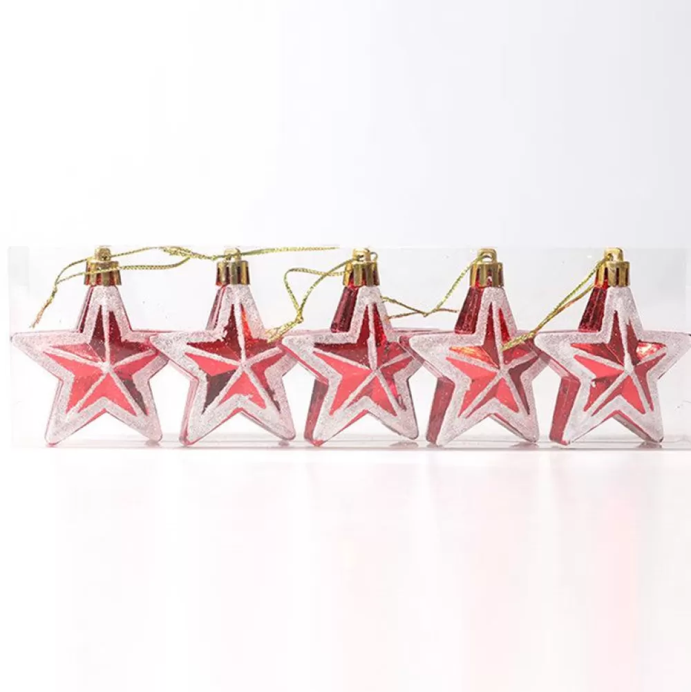 Clearance Étoile De Noël : Etoile Rouge à Cinq Branches Décorations De Noël Pas Cher | Décorations De Noël Rouges