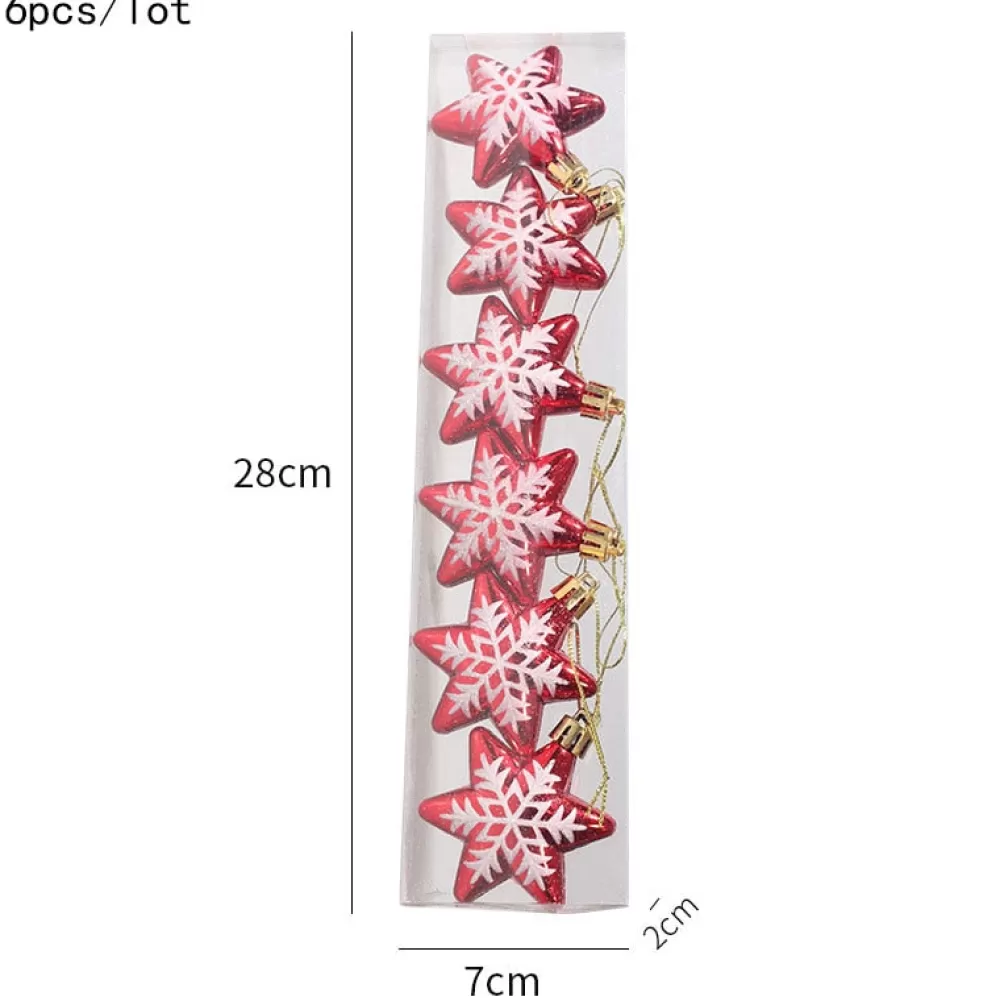 Sale Étoile De Noël : Etoile Rouge Avec Flocons Décorations De Noël Pas Cher | Décorations De Noël Rouges