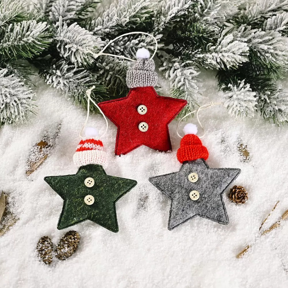 Sale Étoile De Noël En Feutrine Décorations De Noël Pas Cher | Étoiles De Noël