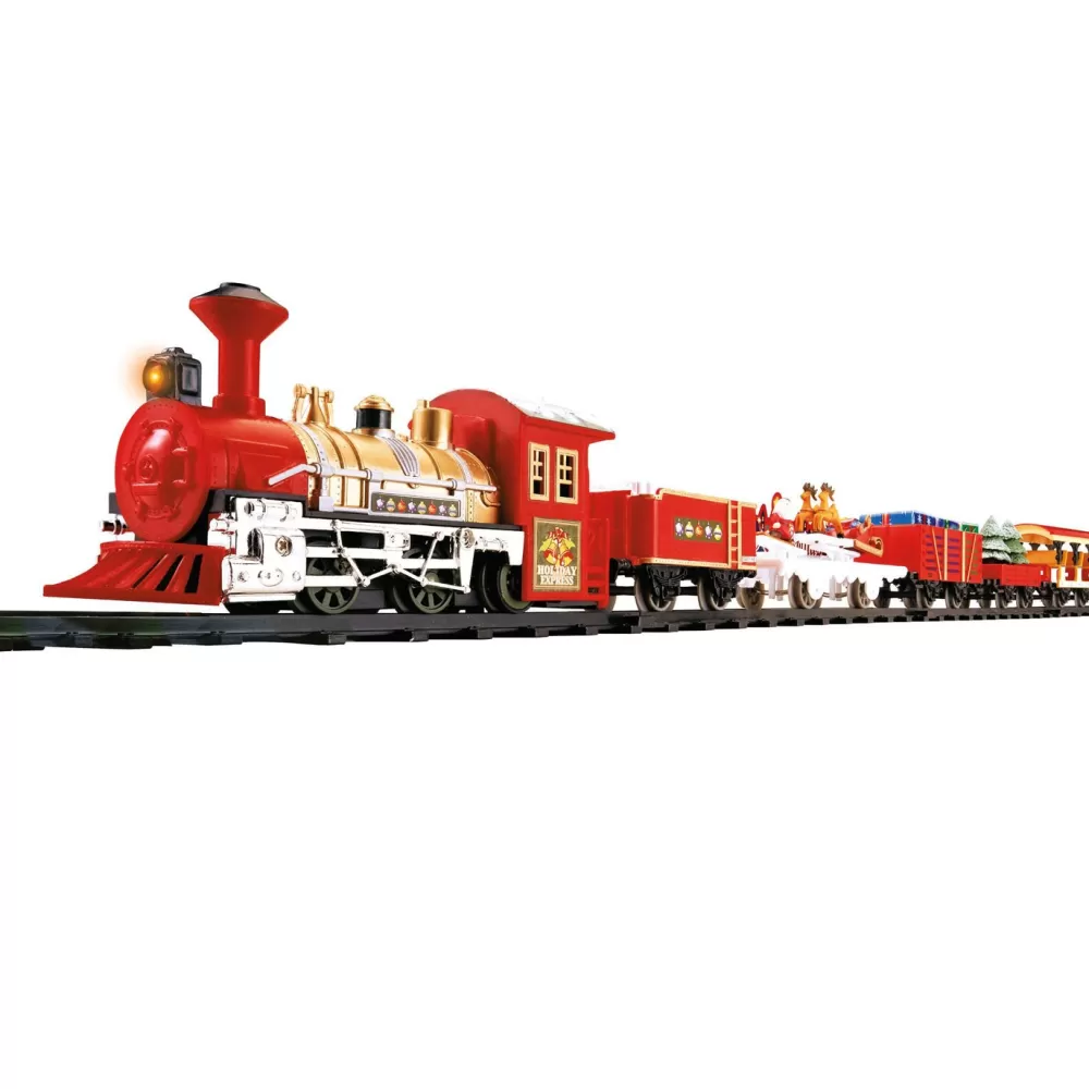 Clearance Train Rouge De Noël électrique Lumineux Et Musical Décorations De Noël Rouges | Trains De Noël